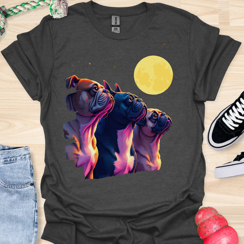 Bulldog & Moon - V4 - All Bulldogs T-Shirt